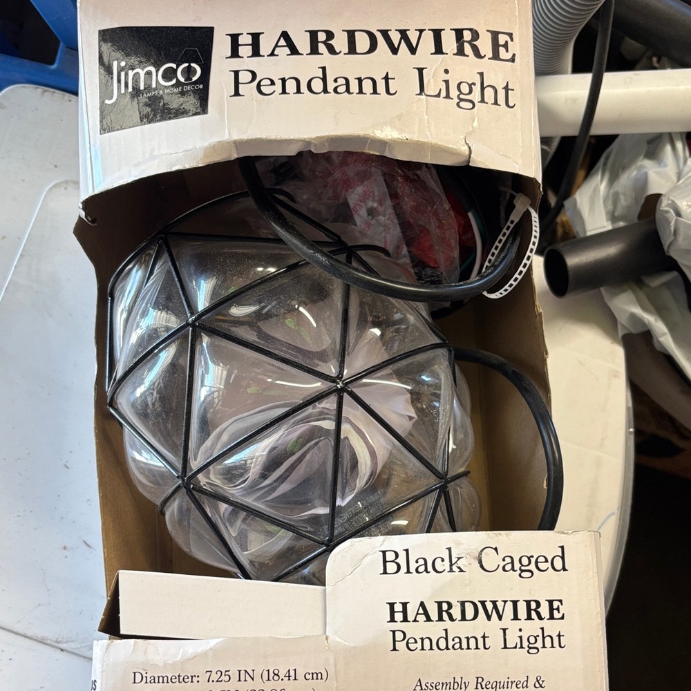 Jimco Black Caged Pendant Light
